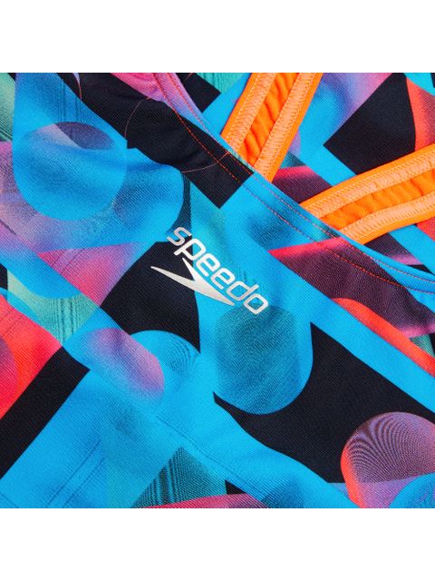 Speedo Powerback One Piece - Red/Blue