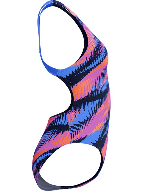 Speedo Allover Digital Powerback One Piece - Razor Sharp/Diva