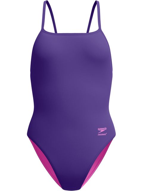 Speedo Solid Web Back One Piece - Acai Purple