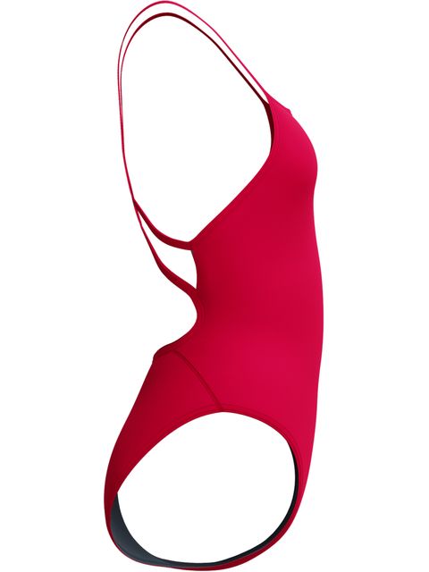 Speedo Solid Web Back One Piece - Ruby
