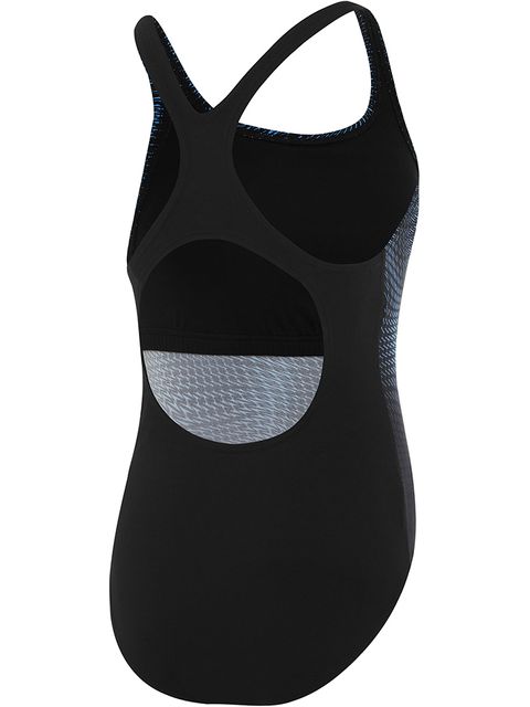 Speedo Tech Panel Placement Medalist One Piece - Black/Sugar Blue