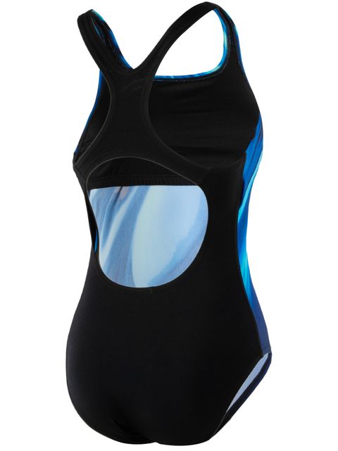 Speedo Rapture Glow Medalist One Piece - Black/Cobalt Pop