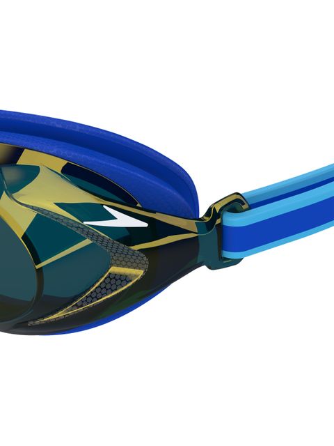 Speedo Vanquisher 3.0 Junior Goggles - Gold Mirror/Cobalt Pop/Cobalt