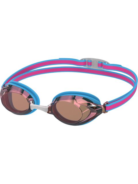 Speedo Vanquisher 3.0 Junior Goggles - Gold Mirror/Picton Blue/Vermillion