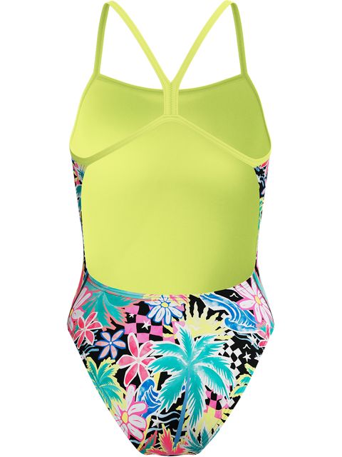 Speedo Printed V-Back 2.0 One Piece - Tropicana/Black