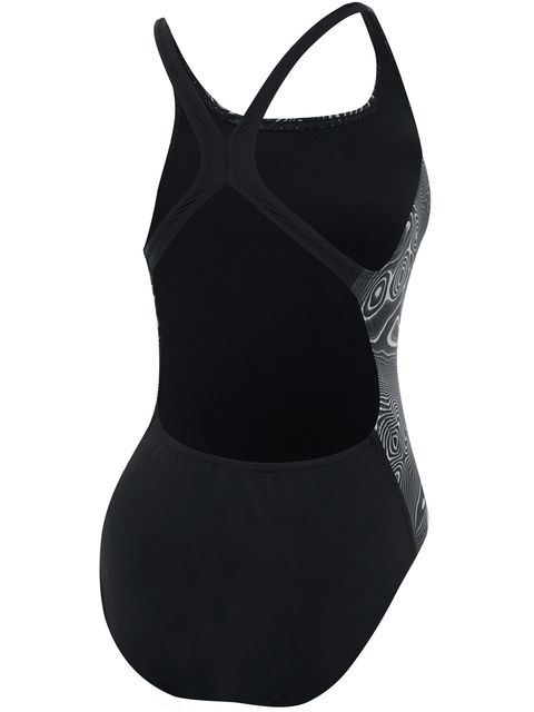 Speedo Powerback One Piece - Black/Charcoal