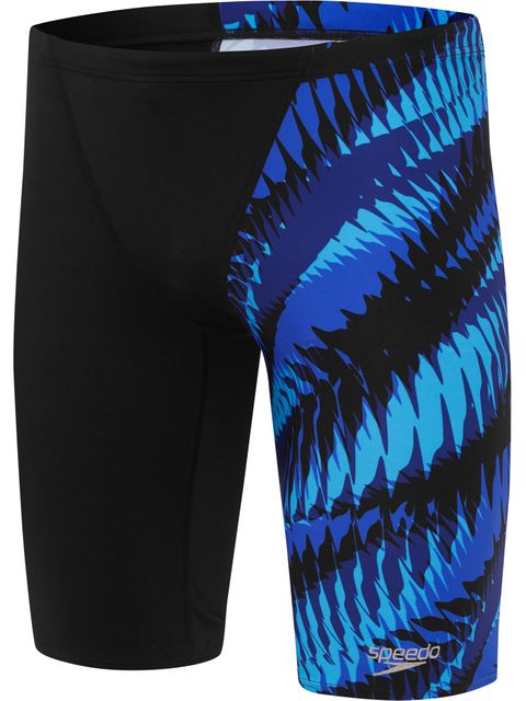 Speedo Allover V Cut Jammers - Razor Artic Glass/Cobalt Pop