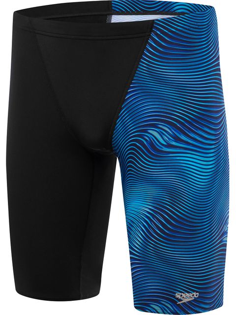 Speedo Mens Print V-Cut Jammers - Anthracite/Peacoat