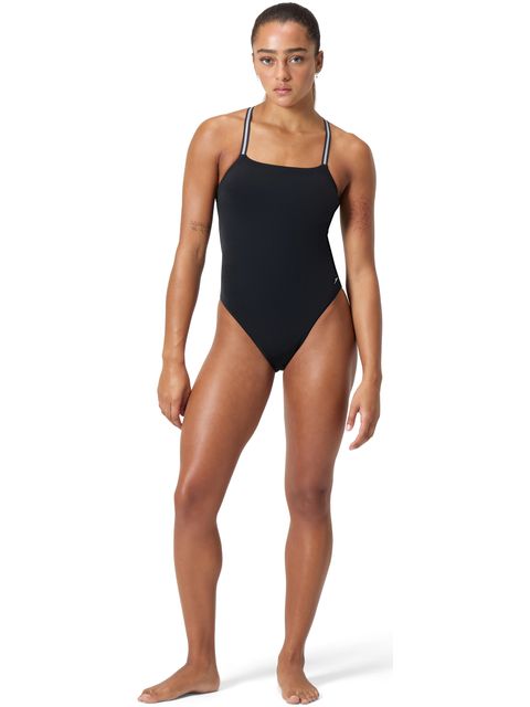 Speedo Active Back One Piece - Black/Silver