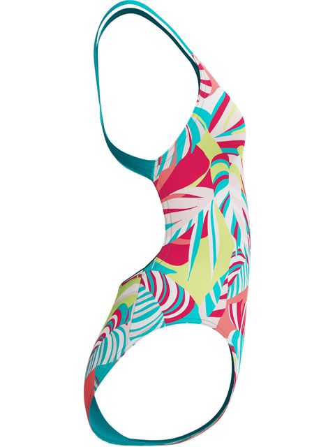 Speedo Printed Leaderback One Piece - Fronds/Turquoise Gem