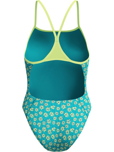 Speedo Printed Turnback One Piece - Bloom Burst/Turquoise Gem