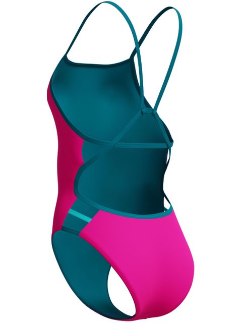 Speedo Solid Tri Back One Piece - Punchy Pink