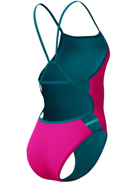 Speedo Solid Tri Back One Piece - Punchy Pink