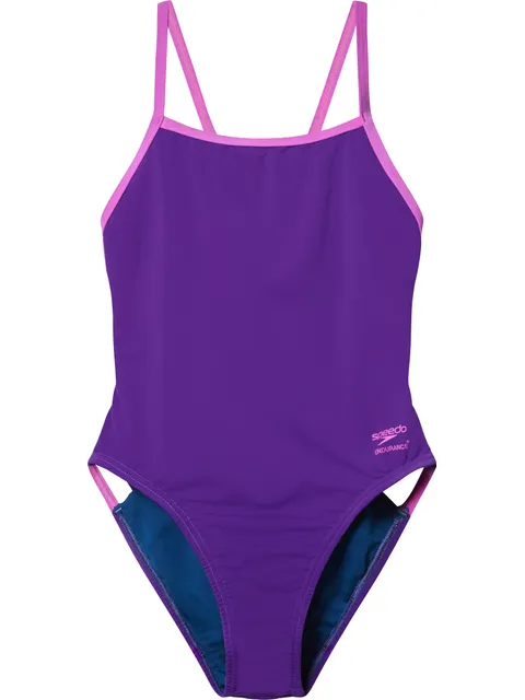 Speedo Solid Tri Back One Piece - Grape Soda