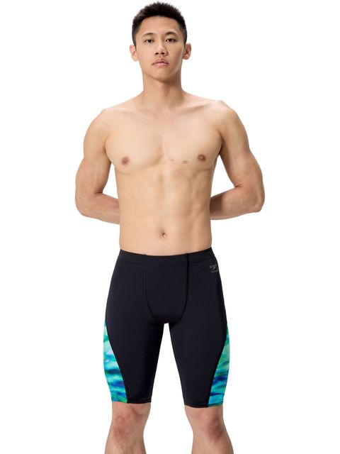 Speedo Spliced Printed Jammers - Sunset Grove/Black