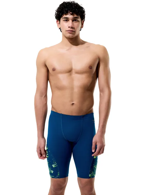 Speedo Spliced Printed Jammers - Mirage Time/Denim Teal