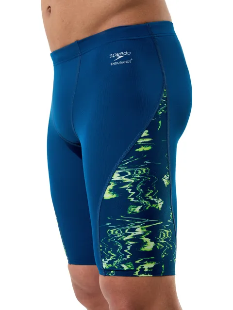 Speedo Spliced Printed Jammers - Mirage Time/Denim Teal