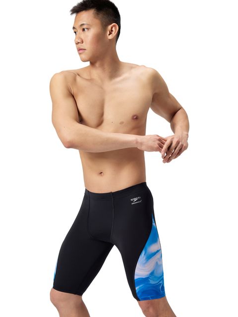 Speedo Print Spliced Jammers - Ocean Wash/Black