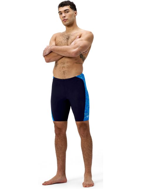 Speedo Hyperboom Panel Jammers - Navy/Lagoon Blue