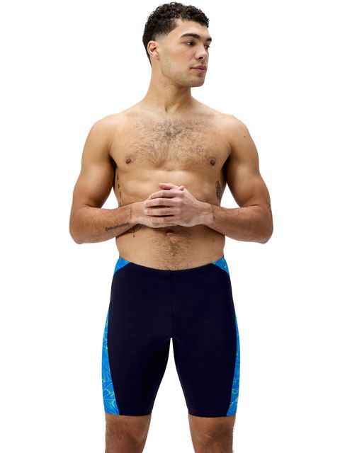 Speedo Hyperboom Panel Jammers - Navy/Lagoon Blue