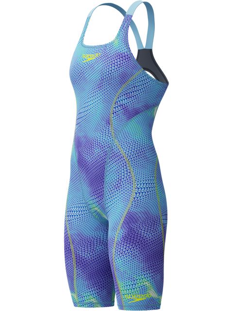 Speedo Fastskin HyperSpark Openback Kneeskin - Under Current/Sugar Blue