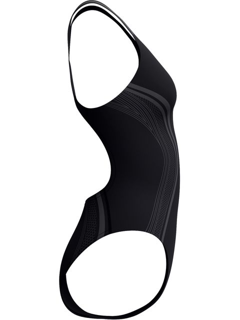 Speedo Printed Performance Back One Piece - Black