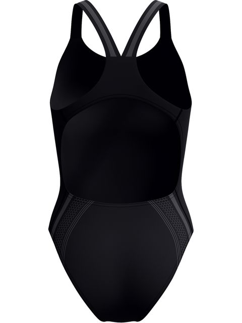 Speedo Printed Performance Back One Piece - Black