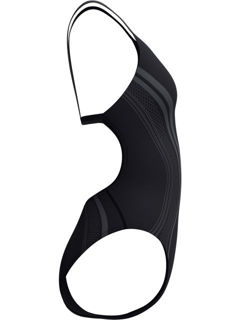 Speedo Printed Active Back One Piece - Black