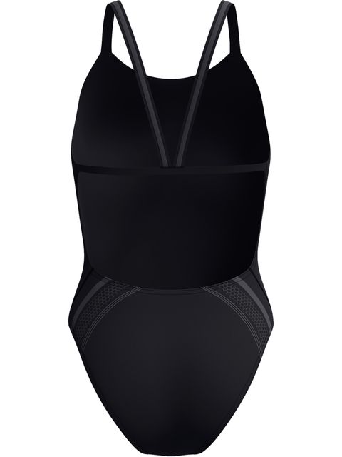 Speedo Printed Active Back One Piece - Black