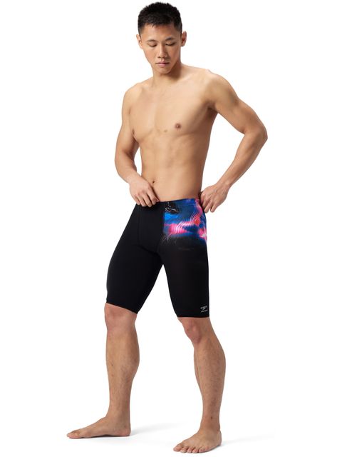 Speedo Placement Print Jammers - Electro Static/Black