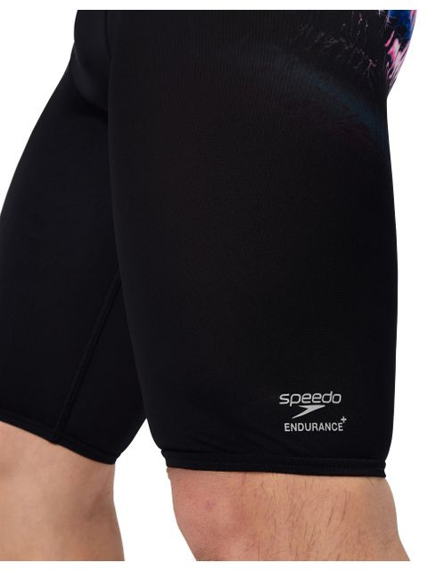 Speedo Placement Print Jammers - Electro Static/Black