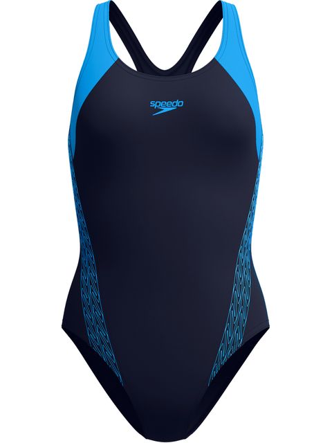 Speedo Hyperboom Splice Racerback One Piece - Lagoon Blue