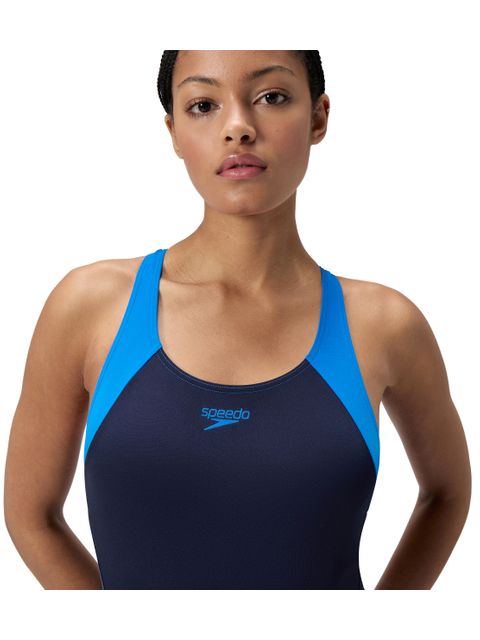 Speedo Hyperboom Splice Racerback One Piece - Lagoon Blue