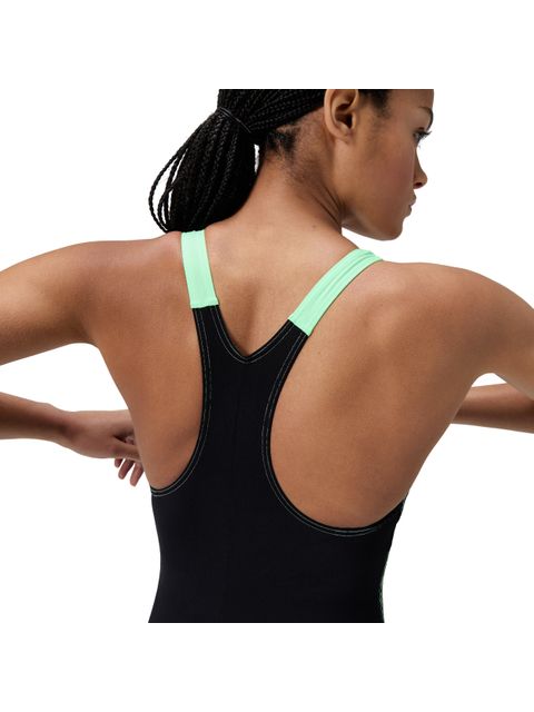 Speedo Hyperboom Splice Racerback One Piece - Alfalfa Green