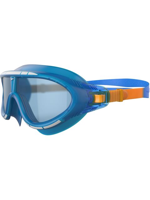 Speedo Junior Biofuse Rift Swim Mask - Blue Tint/Orange