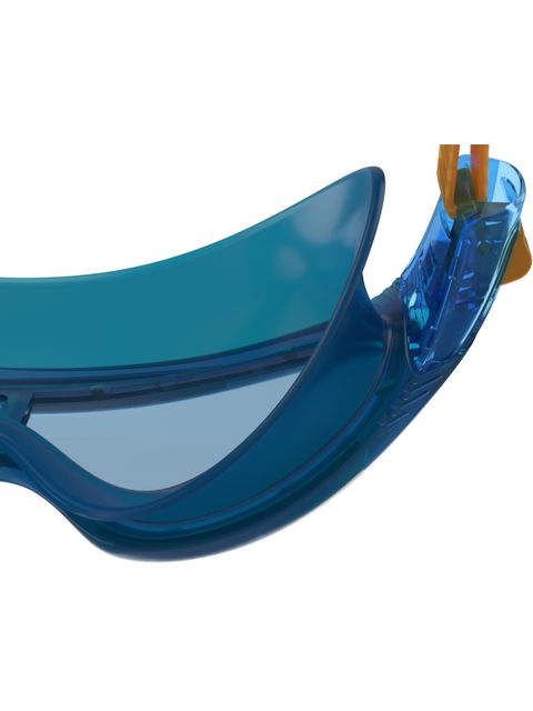 Speedo Junior Biofuse Rift Swim Mask - Blue Tint/Orange