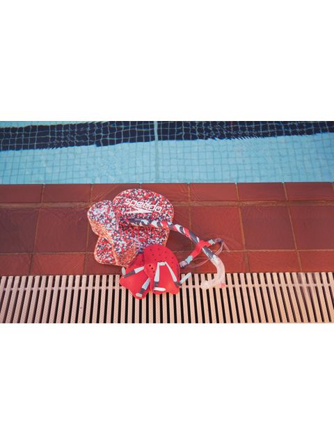 Speedo EVA Kickboard - Mash Up Lava Red, Chilli Blue & Grey