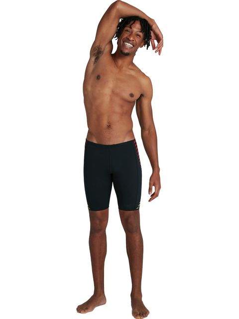 Speedo Tech Panel Jammers - Black/Lazer Lemon/Dragonfire Orange