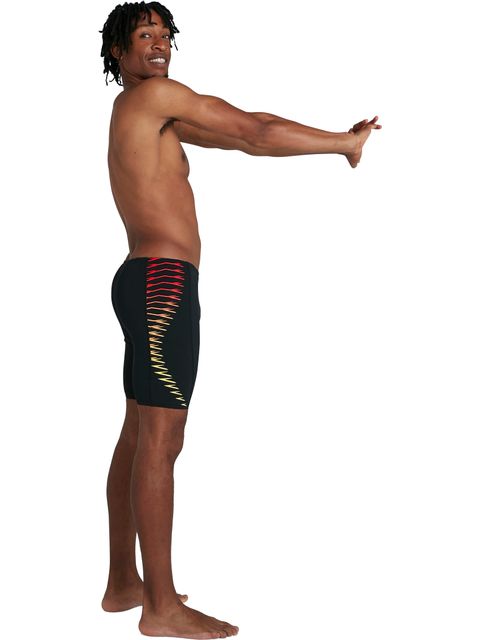 Speedo Tech Panel Jammers - Black/Lazer Lemon/Dragonfire Orange