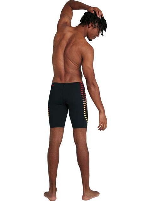 Speedo Tech Panel Jammers - Black/Lazer Lemon/Dragonfire Orange