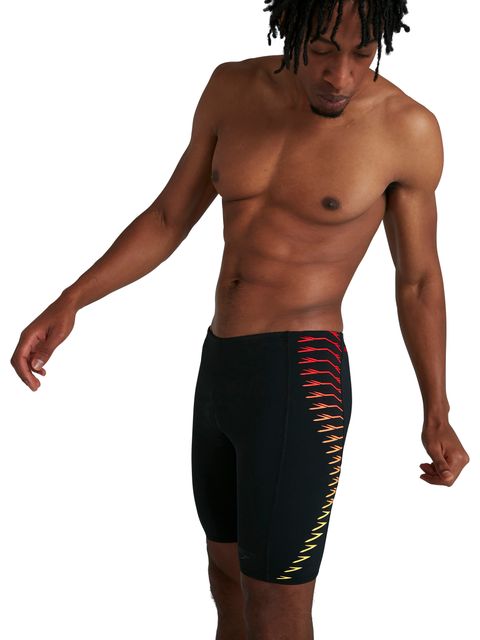 Speedo Tech Panel Jammers - Black/Lazer Lemon/Dragonfire Orange