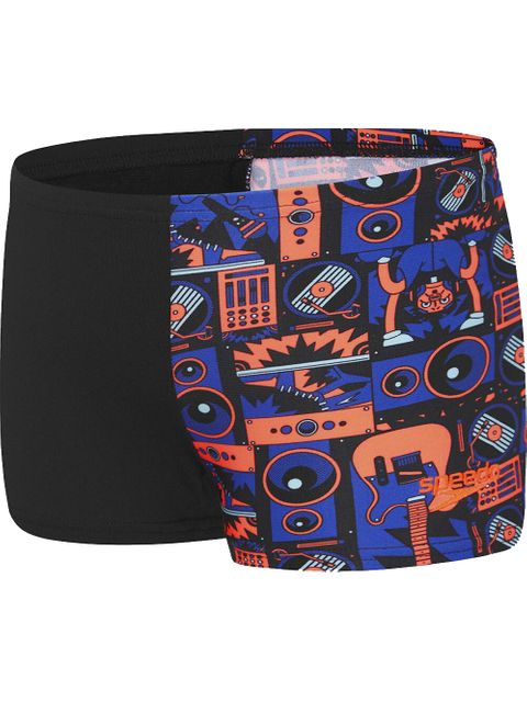 Speedo Allover Panel Aquashorts - True Navy/Blue Flame/Volcanic Orange/Mercurial Blue