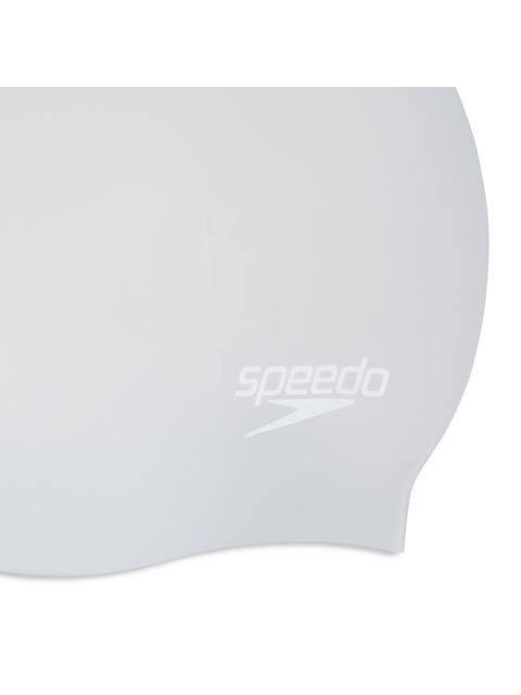 Speedo Long Hair Swim Cap - Silver
