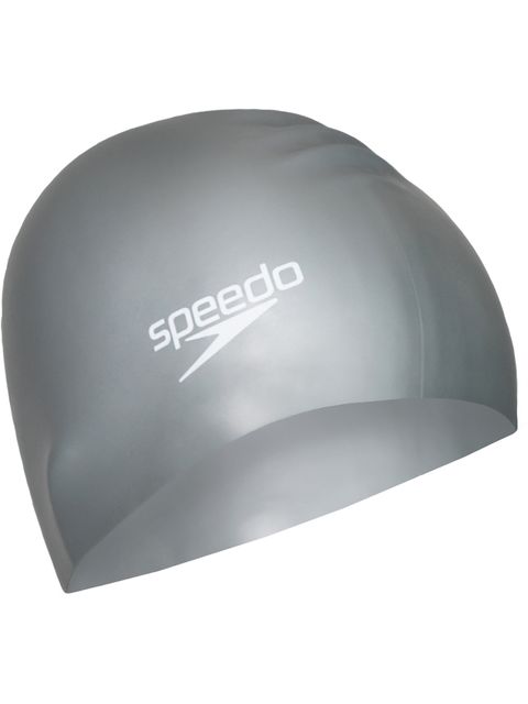 Speedo Long Hair Swim Cap - Metallic Silver