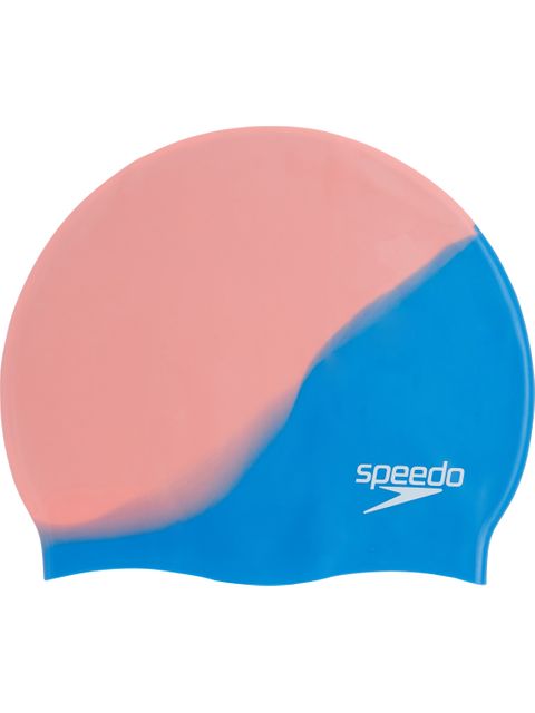 Speedo Multi Colour Swim Cap - Bondi Blue/Neon Fire