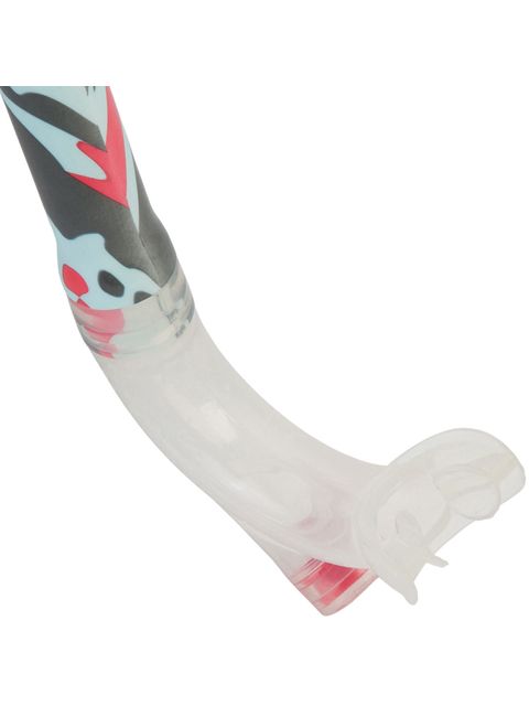 Speedo Centre Snorkel - Mash Up Lava Red, Chilli Blue & Grey
