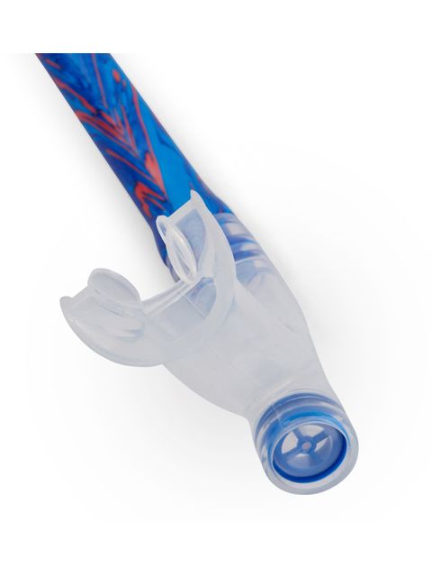 Speedo Centre Snorkel - Blue Flame/Fluro Tangerine