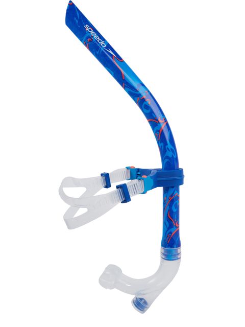 Speedo Centre Snorkel - Blue Flame/Fluro Tangerine