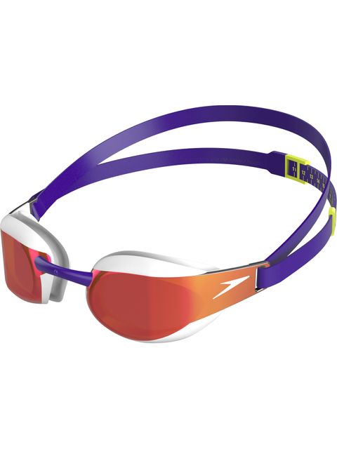 Speedo Fastskin Elite Mirrored Goggles - Violet & White