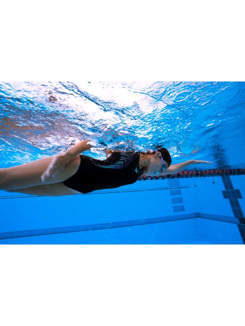 Speedo Muscleback One Piece  - Black/Neon Orchid